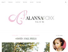 Tablet Screenshot of alannafoxx.com